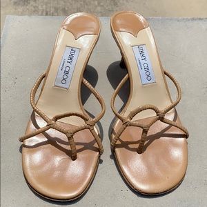 Jimmy Choi tan sandals